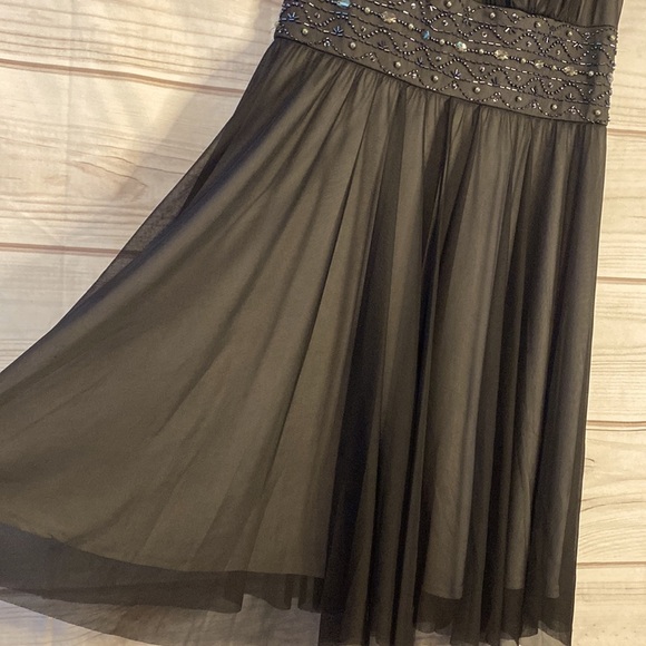 EUC Black Dress with Sheer Overlay - Picture 4 of 8